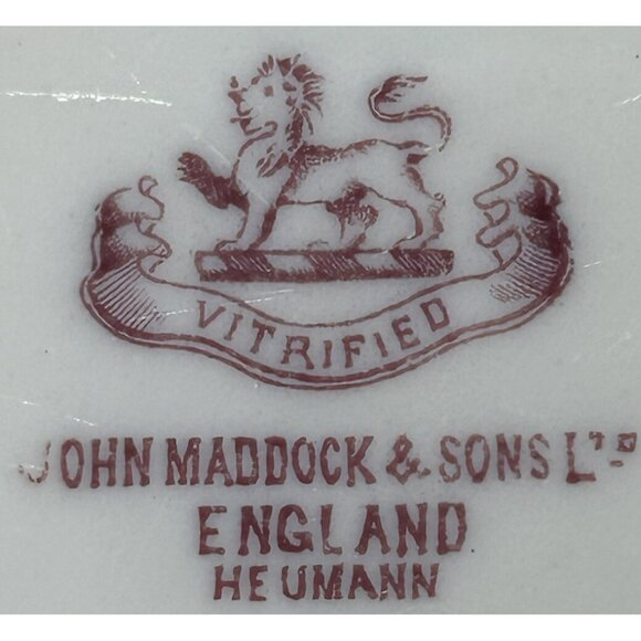 Antique 1890s John Maddock Sons Heumann Oval Platter Pink Color EUC VERY RARE - Picture 16 of 16